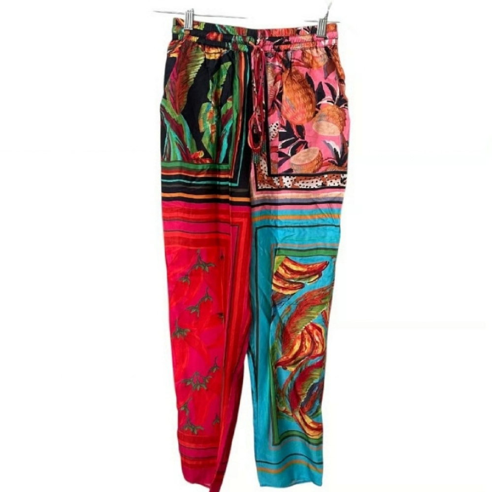 FARM RIO Tropical Mixed Scarf Pants - Picture 11 of 14